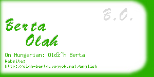 berta olah business card